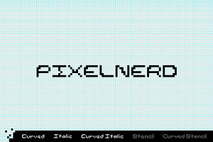 Pixelnerd, a Font by pixelnerdben