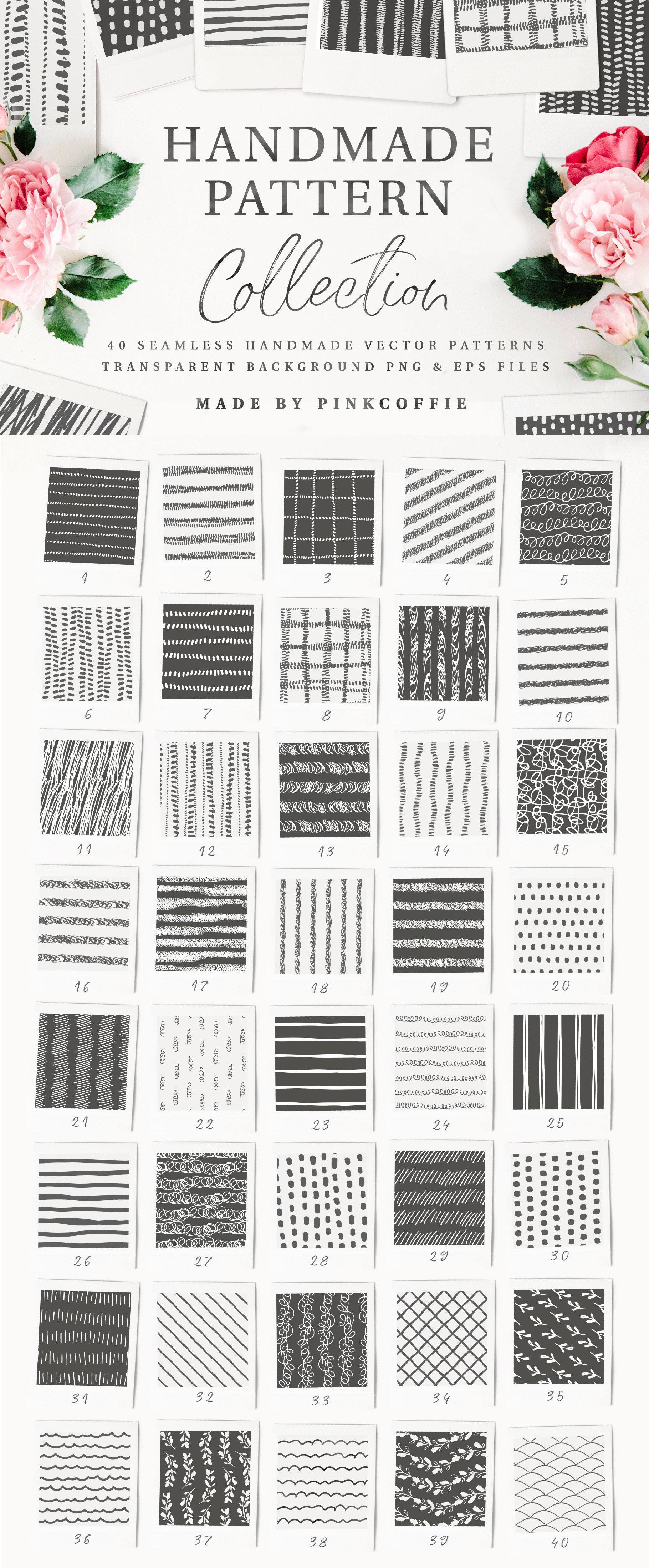 Handmade Pattern Collection Vol.1, a Pattern Graphic by Pink Coffie