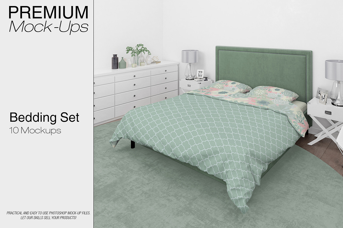 Bedding Mockups - Duvet Sheet Shams, a Product Mockup by mock-ups (Photo 1 of 22)