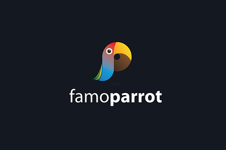 Famo Parrot Logo Template