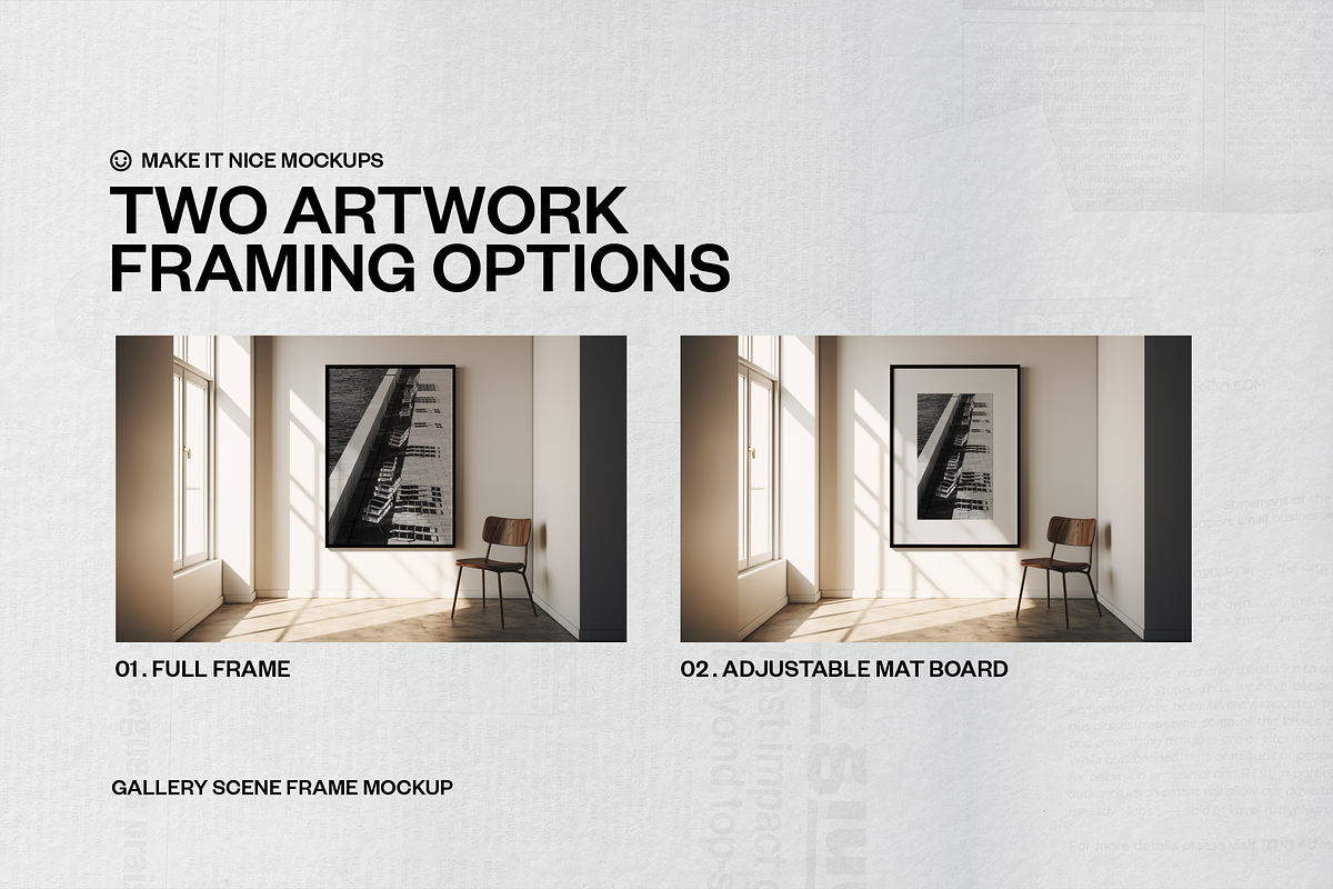 The Gallery Scene Frame Mockup, a Poster Template by makeitnicemockups (Photo 8 of 10)