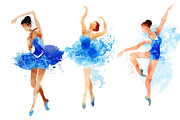 Blue ballet.watercolor, a Graphic by art_mouse (Thumbnail 4 of 9)