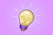Light Bulb Floating Cartoon, a Technology Illustration by Catalyst Labs (Thumbnail 1 of 3)