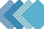 Digital Paper - Blue Patterns, a Pattern Graphic by Leska's Digitals (Thumbnail 6 of 8)