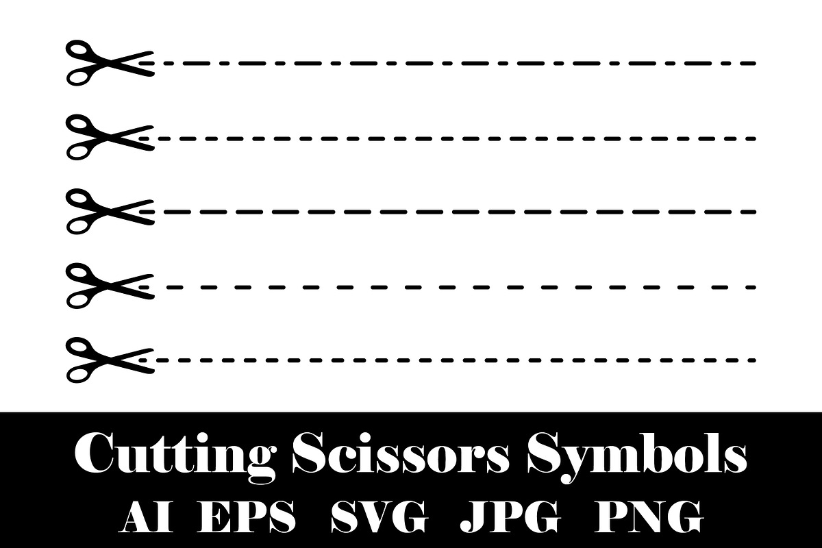 Cutting Scissors Symbols, an Object Graphic by vikkishop