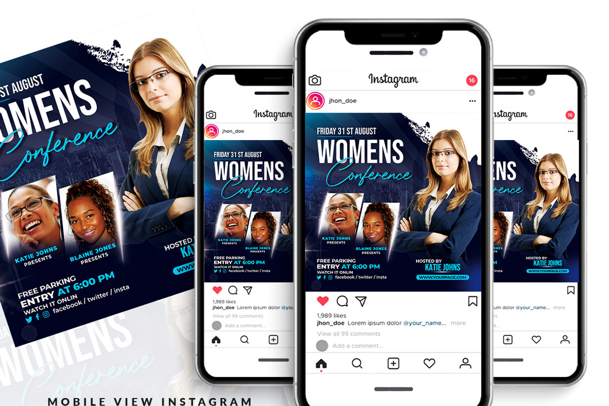 Women Conference Flyer, a Flyer Template by AfzaalGraphics (Photo 2 of 2)