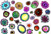 Watercolor Floral Doodles, an Illustration by Sinziana Romanescu (Thumbnail 2 of 5)