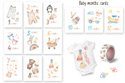 Watercolor Kids Toys & Clothes, an Object Illustration by MayaNavits (Thumbnail 8 of 17)
