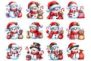 Silver Christmas Snowman, an Illustration by Design Market (Thumbnail 2 of 4)
