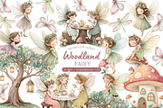 Watercolor Pink Fairy Clipart Bundle, an Illustration by MockupWizard (Thumbnail 1 of 6)