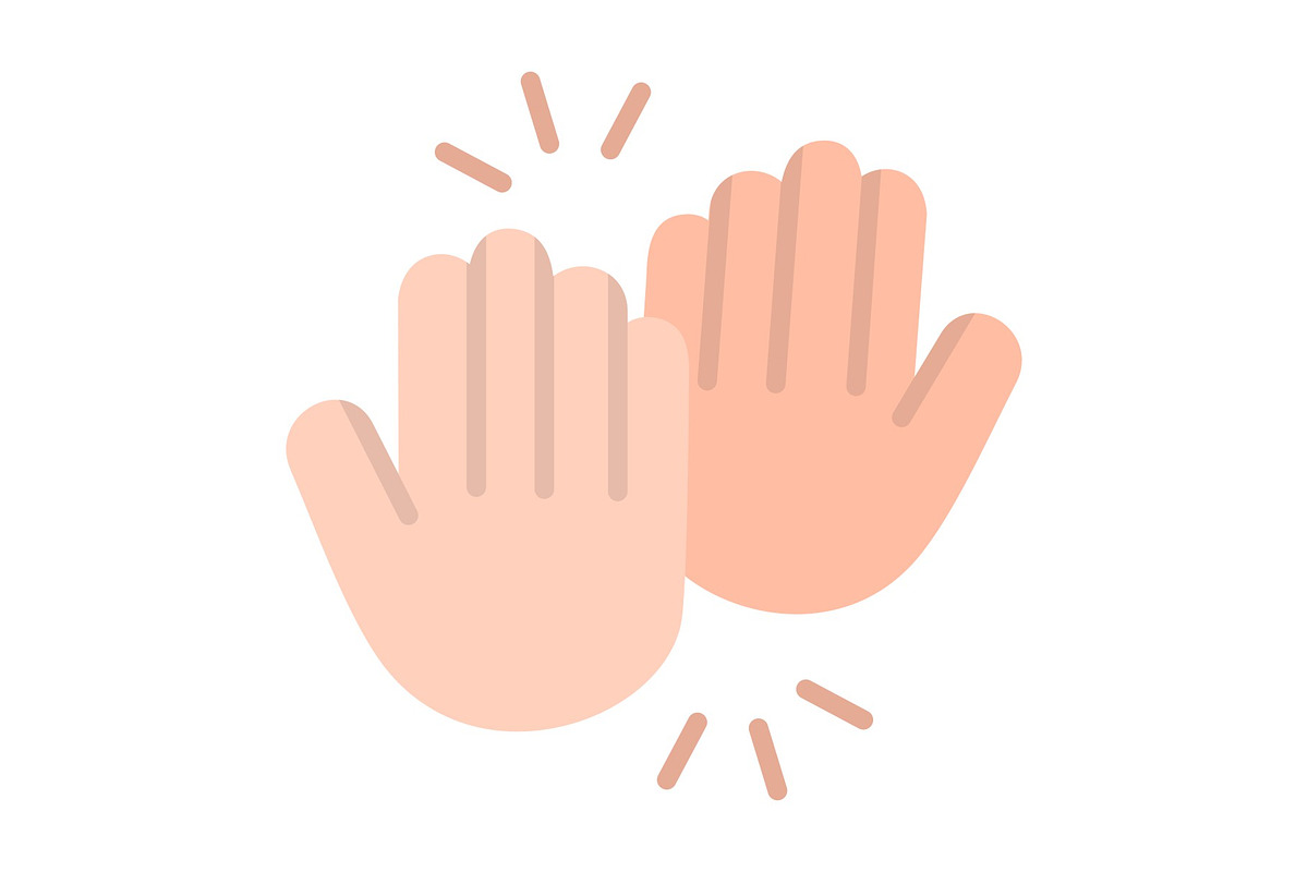 High Five Flat Icon, a Duotone Icon by Pexelpy (Photo 1 of 2)