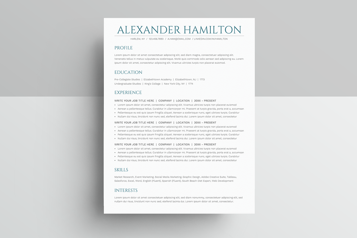 Google Docs Resume Template, a Resume Template by MioDocs