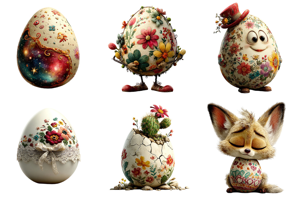 Quirky Easter Egg Clipart, an Illustration by DreamArtGraphic (Photo 4 of 5)