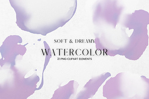 Purple and White Watercolour Paint