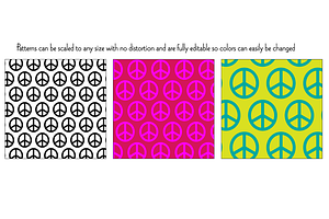 Peace Signs & Seamless Patterns