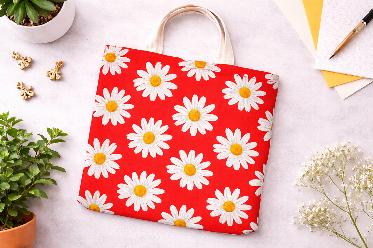 Red And White Daisy pattern, a Pattern Graphic by Canvas Craft (Photo 5 of 6)