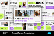 Purple Green Annual Report Keynote, a Presentation Template by Neermana (Thumbnail 1 of 4)
