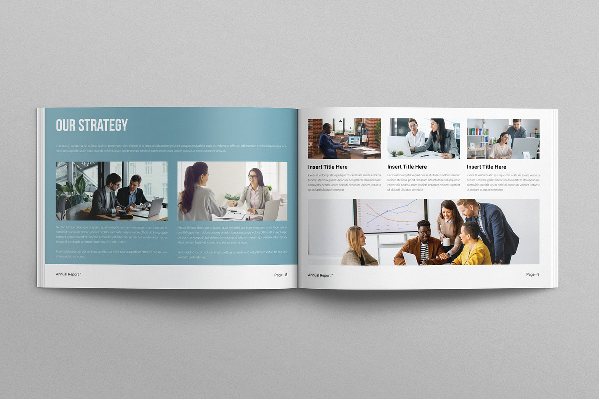 Annual Report Template Landscape, a Brochure Template by E-Type (Photo 4 of 7)