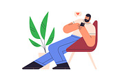 Modern people using gadgets set, a Technology Illustration by Good Studio (Thumbnail 4 of 8)
