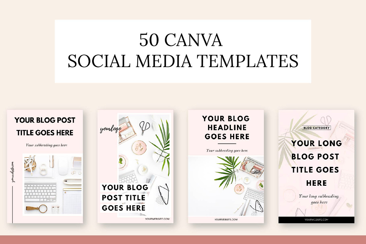 Pinterest + Canva Social Media pack, a Templates & Theme by Wellies and Lemonade (Photo 1 of 8)