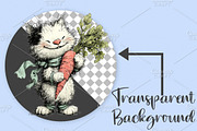 Whimsical Easter Cats Clipart Bundle, an Illustration by Canvas Craft (Thumbnail 2 of 7)