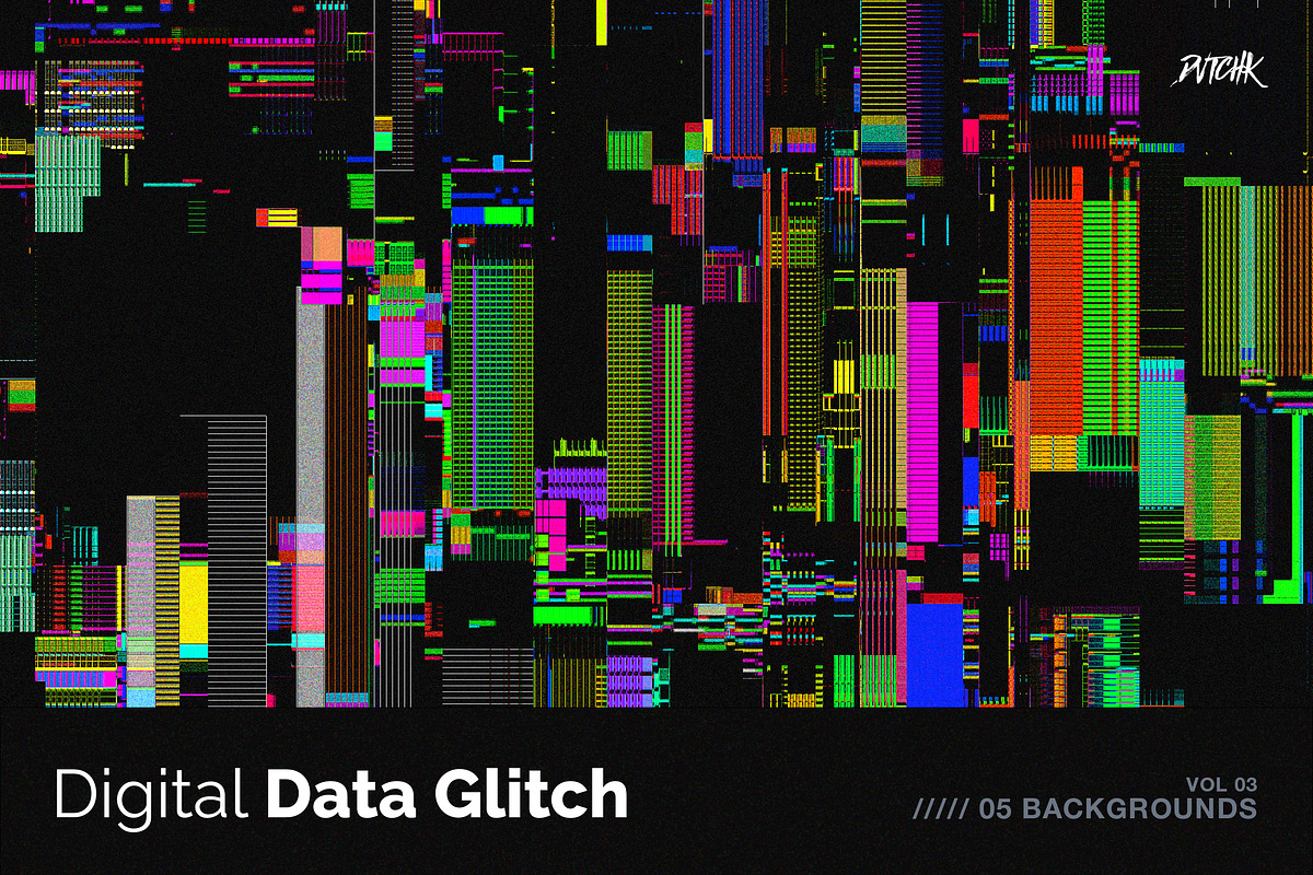 Digital Data Glitch V03, a Background Graphic by dvtchk (Photo 1 of 6)