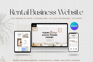 Modern Rental Business Canva Website