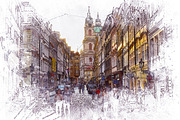 Urban Watercolor Photoshop Effect, a Brushes & More by INTENTFX (Thumbnail 6 of 26)
