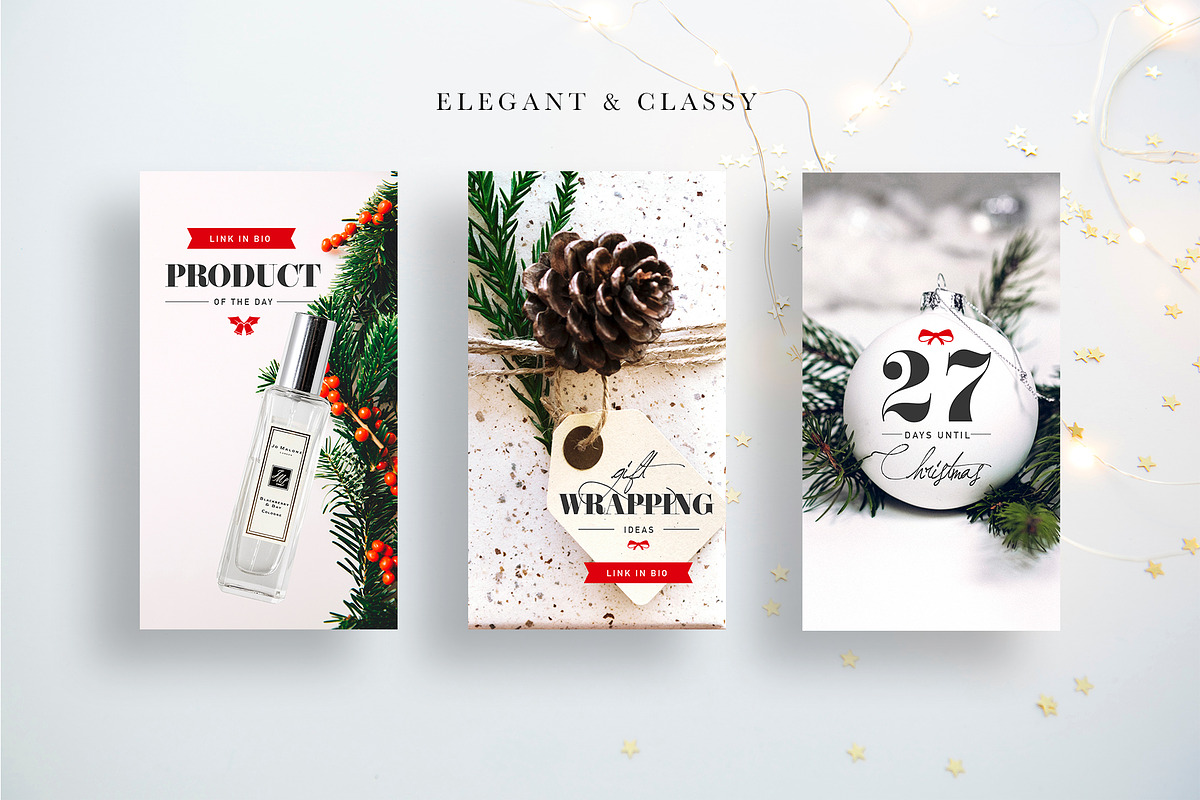 Classy Xmas INSTAGRAM STORY Pack, a Social Media Template by Marie T (Photo 5 of 9)