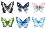Colorful Butterflies Watercolor Set, an Illustration by Pixels.Craft (Thumbnail 6 of 11)