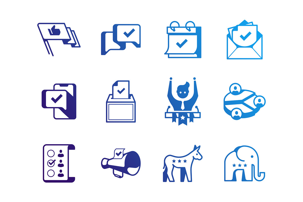 Election and vote icon set, an Icon by Mir store