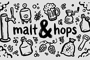 Whiskey, Craft Beer & Spirits Doodle, a Food Illustration by Huza Studio (Thumbnail 8 of 10)
