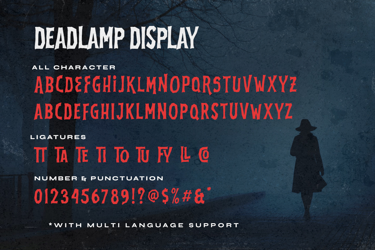 Deadlamp - Horror Display Font, a Handwritten Font by Letterhend Studio (Photo 5 of 9)