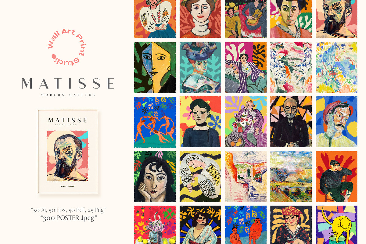 Matisse Modern Gallery Bundle 2, a Background Graphic by Wall Art Print Studio (Photo 6 of 38)
