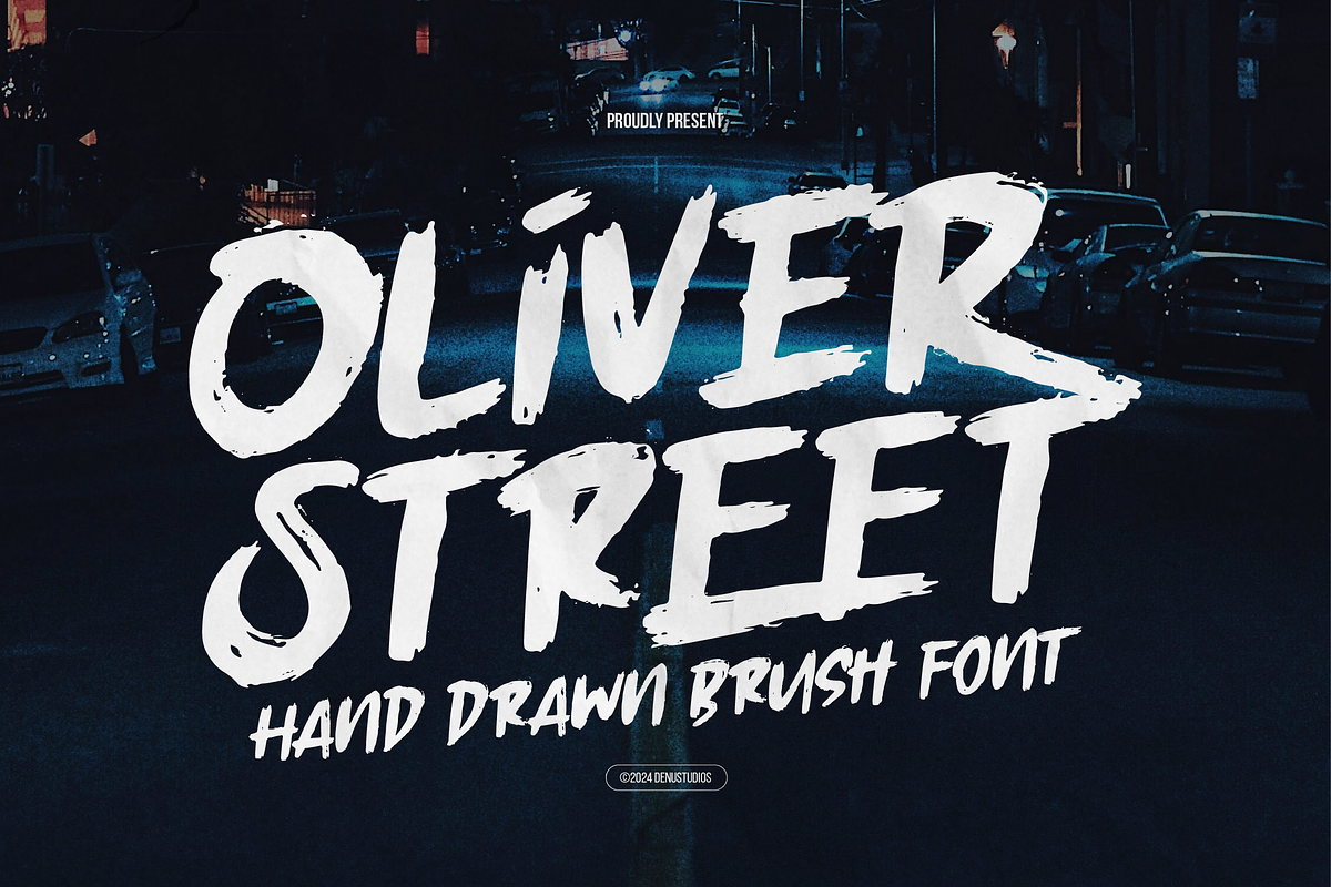 Oliver Street | Hand Drawn Brush, a Handwritten Font by Denustudios (Photo 1 of 13)
