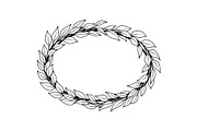 Botanical Oval Wreath Frame Bundle, an Illustration by Designer_Momina (Thumbnail 16 of 51)
