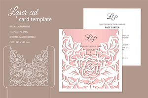 Laser cut invitation template