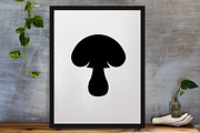 Toadstool Silhouette SVG, a Food Illustration by newminddesign (Thumbnail 3 of 3)