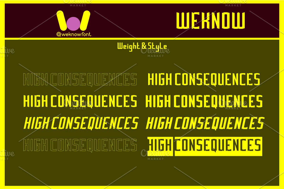 High Consequences font, a Font by weknow (Photo 7 of 8)