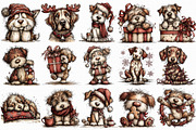 Festive Dog Winter Clipart, an Illustration by Libby Wishes (Thumbnail 4 of 8)