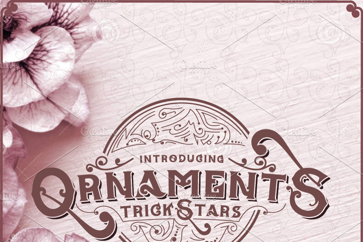 TrickStars Font + Extra Ornaments, a Font by PompoCo (Photo 4 of 7)