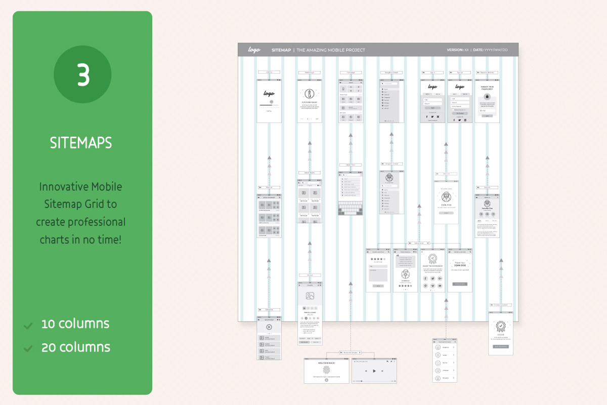 Mobile Wireframe and Sitemap Creator, a Wireframe Template by Sargatal (Photo 4 of 8)