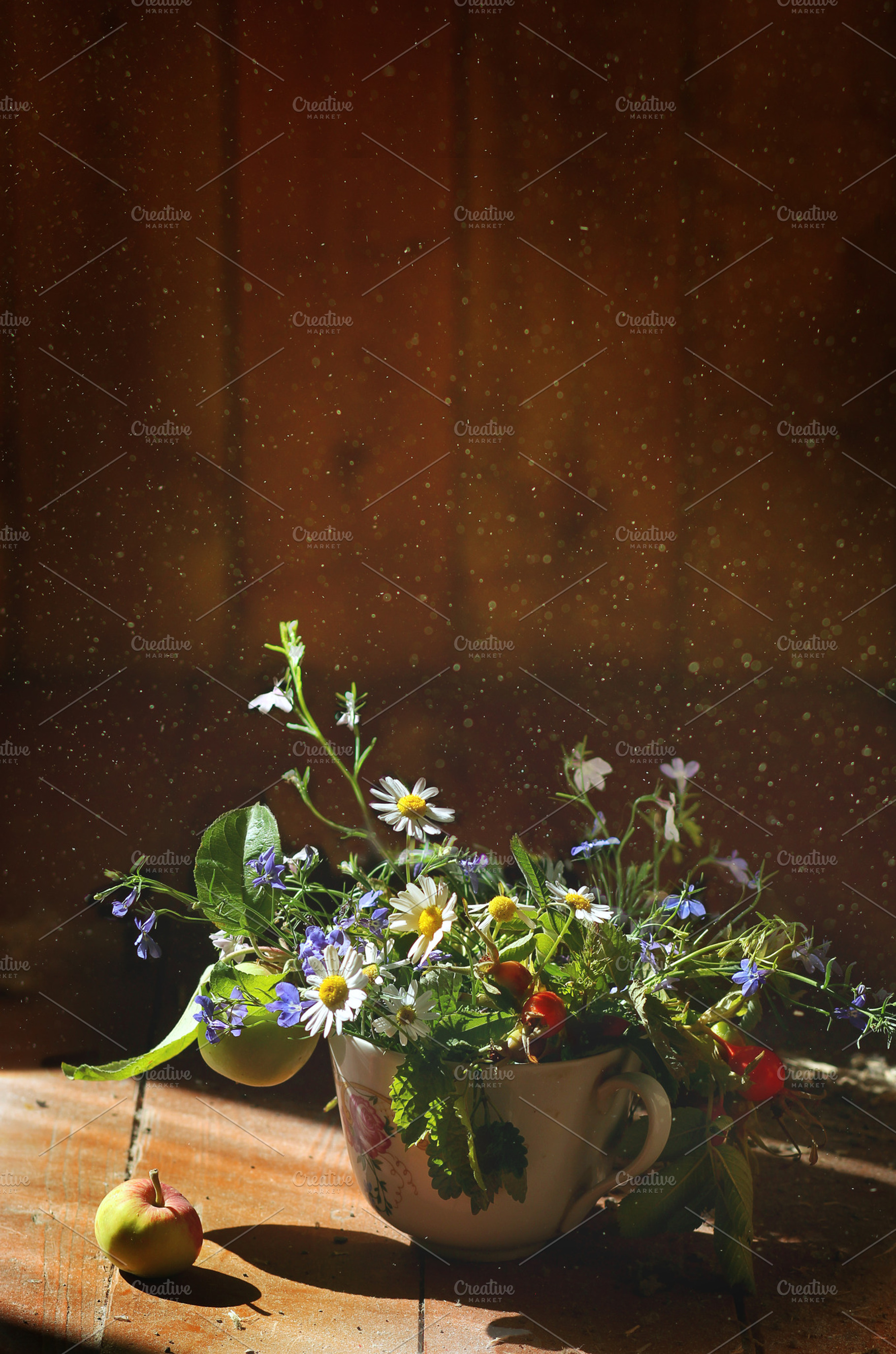 Wildflowers stock photo containing apple and bouquet