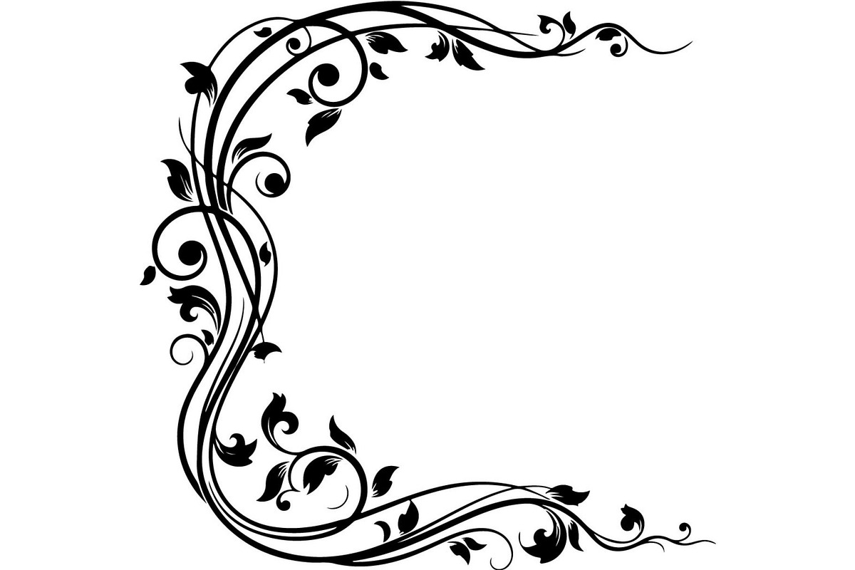 Elegant Vintage Floral Corner Frame, a Decorative Illustration by Designer_Momina (Photo 2 of 21)