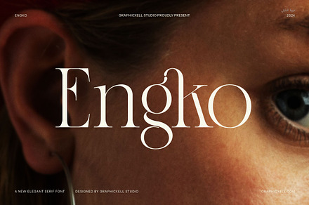 Engko Elegant Serif Font, a Serif Font by Graphicxell