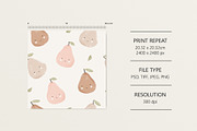 Cute pears Rose and Beige, a Pattern Graphic by Olena Kuznietsova (Thumbnail 3 of 10)