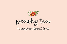 Peachy Tea Stencil Font