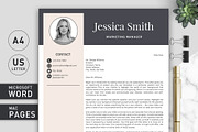 Resume Template with Photo / CV, a Resume Template by Klamp Studio (Thumbnail 4 of 9)