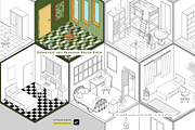 Procreate Isometric Room Brush Pack, a Brush Add-On by Artbykimmyw (Thumbnail 4 of 18)