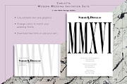 Carlotta Modern Wedding Stationery, an Invitation Template by Uno Bello Design Studio (Thumbnail 2 of 5)